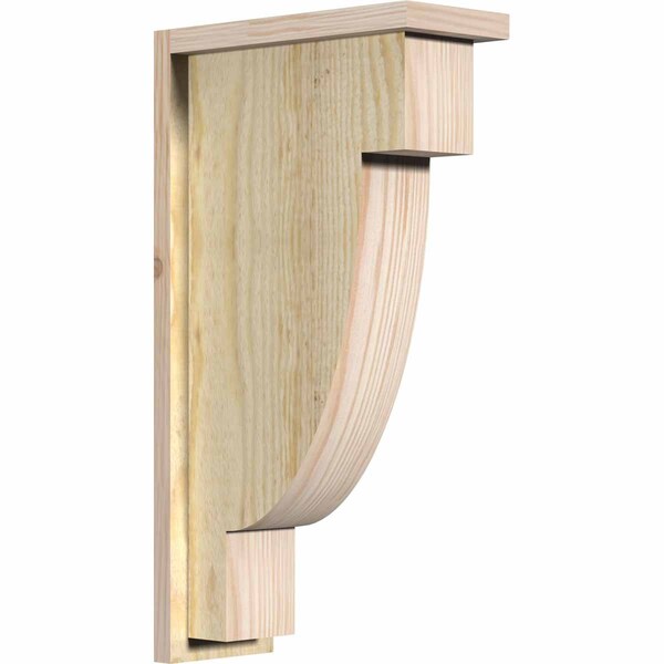Ekena Millwork Alpine Rough Sawn Corbel w/Backplate, Douglas Fir, 6"W x 14"D x 26"H COR06X14X26ALP01RDF - main